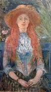 Berthe Morisot Jeune fille dans un parc Spain oil painting artist
